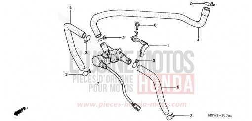 COMMANDE INJECTION D'AIR SOUPAPE (2) CBR600F1 de 2001